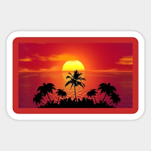 Tropical Island Sticker